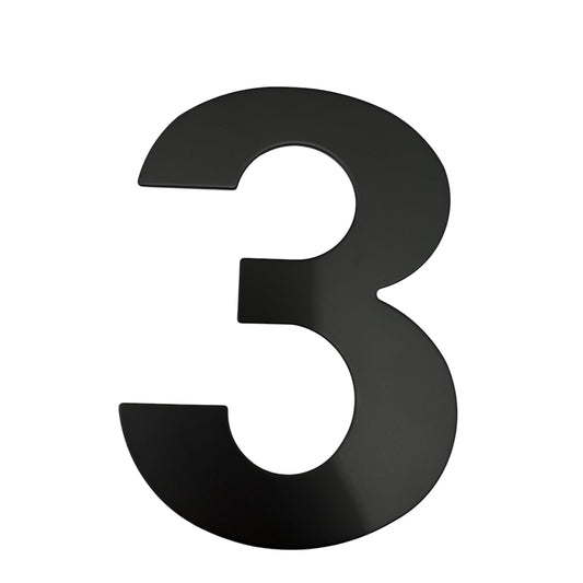 Número 3 acero inoxidable negro mate 152mm Cerrajes 0807-261