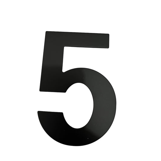 Número 5 acero inoxidable negro mate 152mm Cerrajes 0807-263