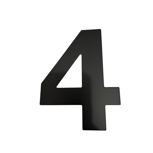 Número 4 acero inoxidable negro mate 152mm Cerrajes 0807-262