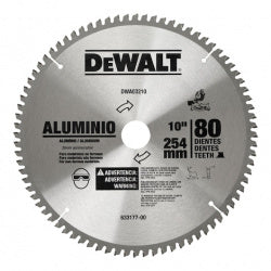 Disco Sierra Circular DeWalt 10" 80 Dientes para Aluminio DWA03210