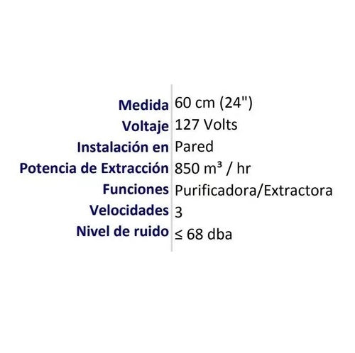 Campana Cristal Curvo 60 Cm Negro - EB331