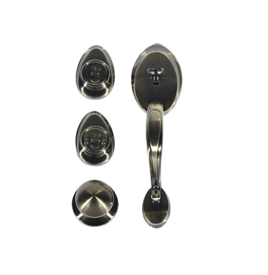 Cerradura Puerta Principal Yale MX80878 Venecia Latón Antiguo