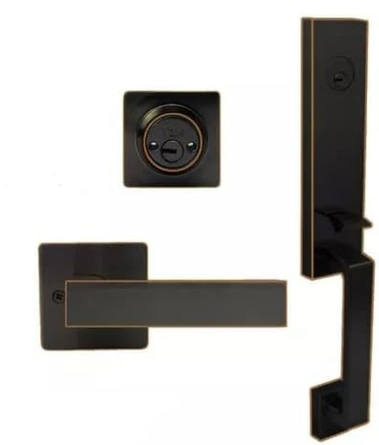 Cerradura Puerta Principal Yale MX89584 Portofino Bronce