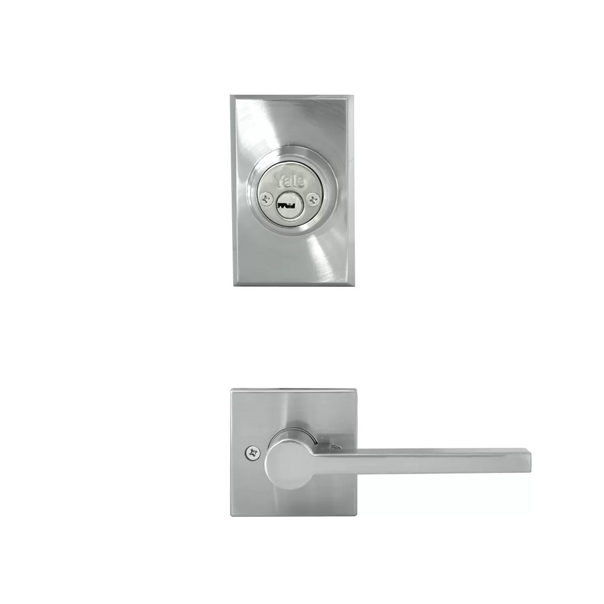Cerradura Puerta Principal Yale MX81849 Praga Níquel Satín