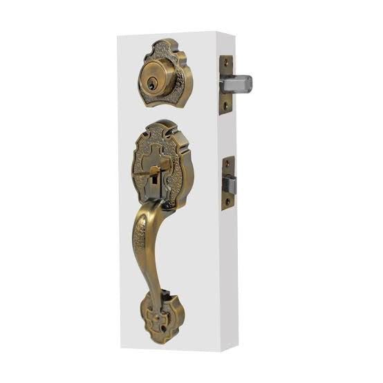 Cerradura Puerta Principal Dexter 4186 Tripoli Latón Antiguo