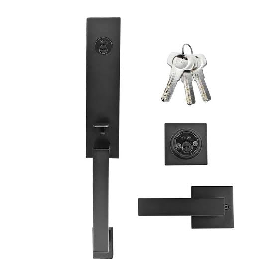 Cerradura Puerta Principal Yale MX89580 Portofino Negra