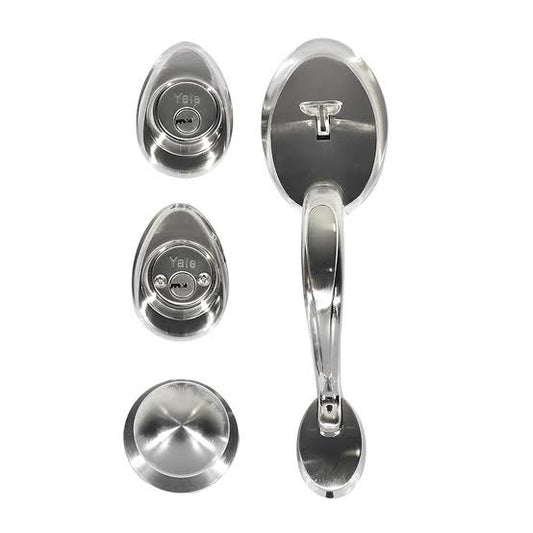Cerradura Puerta Principal Yale MX80875 Venecia Níquel Satín