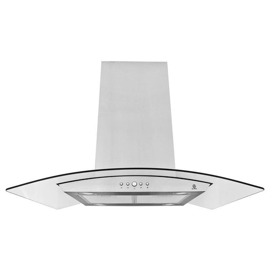 Campana Isla de Cristal 90cm Acero Inoxidable CI-90 SUPRA