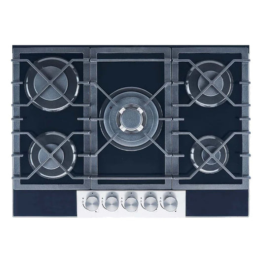 Parrilla EB a Gas 5 Quemadores Vidrio Negro - EB486BL