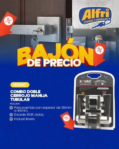 Combo Doble de Seguridad: Cerradura + Cerrojo (Edición Kovac y Geo)